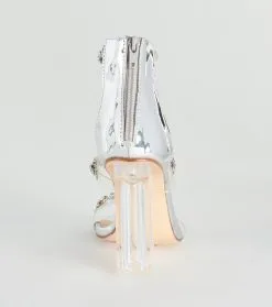 Windsor. Iridescent Glow Gemstone Clear Block Heels 9 Windsor. Iridescent Glow Gemstone Clear Block Heels -Formal Dresses Online Shop 07401 4441 4