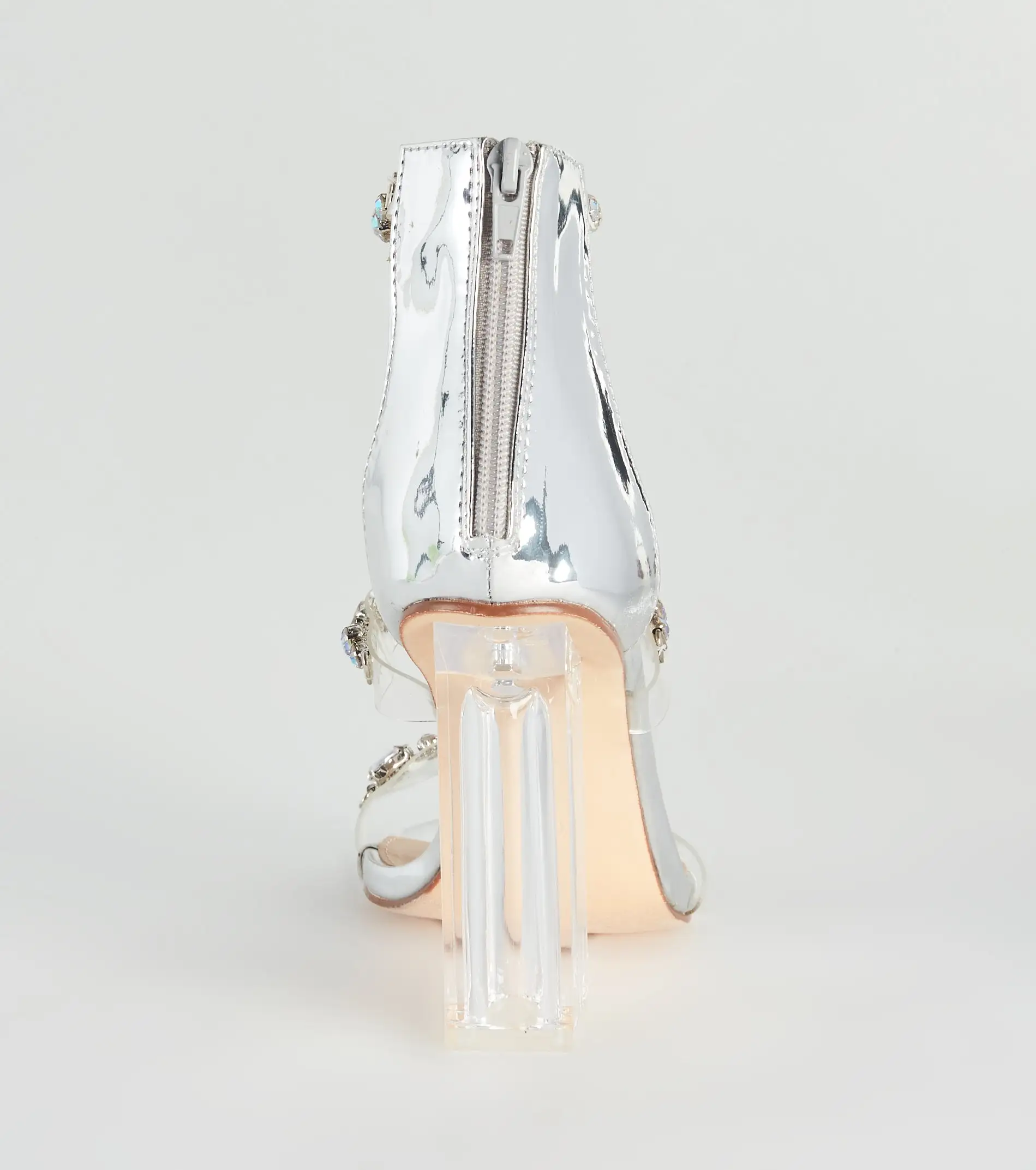 Windsor. Iridescent Glow Gemstone Clear Block Heels 6 Windsor. Iridescent Glow Gemstone Clear Block Heels - Image 4