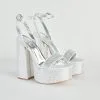 Windsor. Amp Up The Glam Rhinestone Chrome Platform Heels -Formal Dresses Online Shop 07401 4458 1