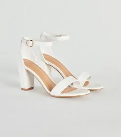 Windsor. Classic Choice Faux Leather Block Heels