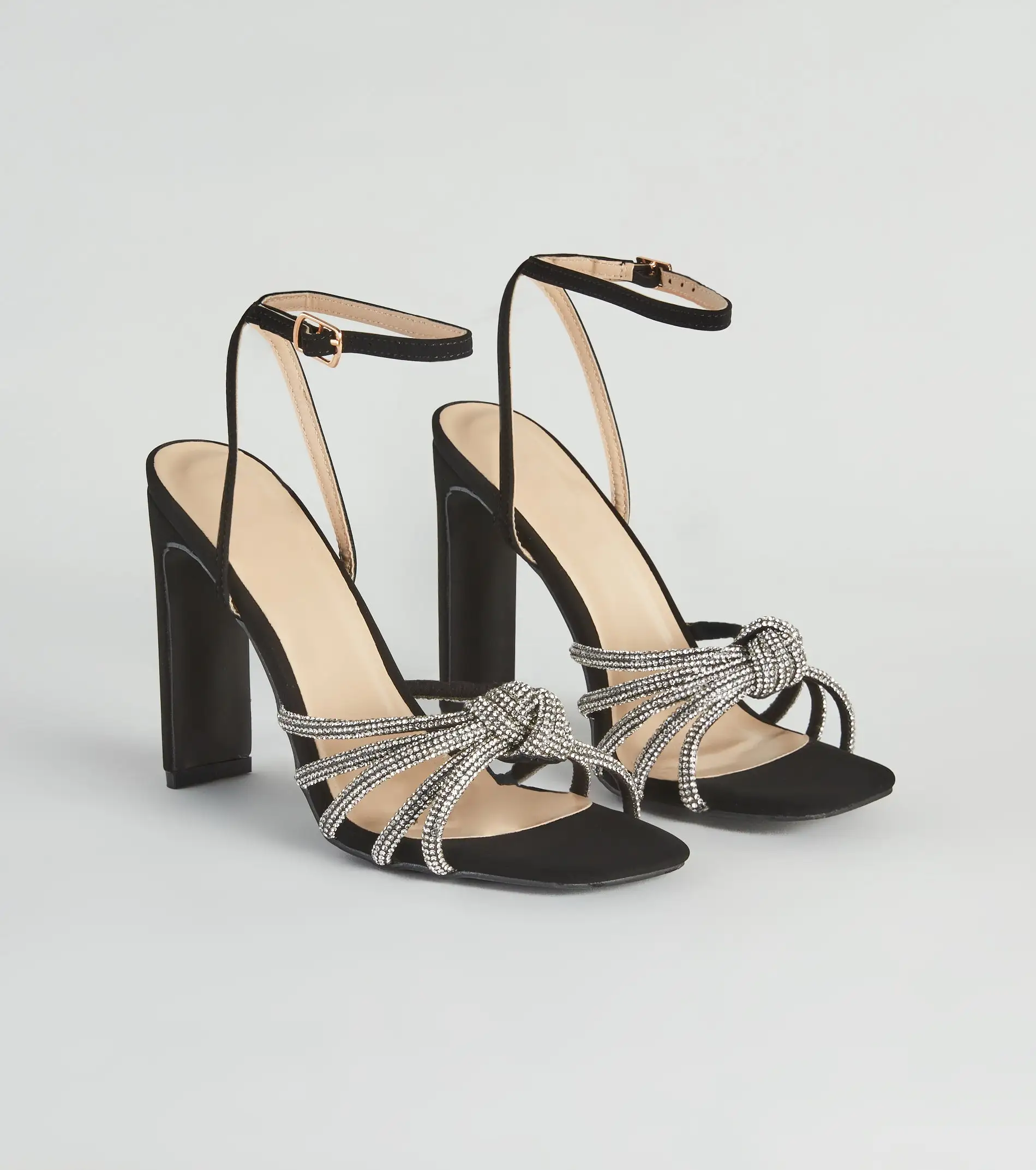 Windsor. Haute Glam Look Rhinestone Strappy Heels 3 Windsor. Haute Glam Look Rhinestone Strappy Heels