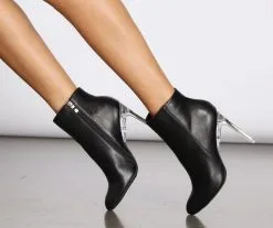 Windsor. Come Thru Clear Heeled Booties -Formal Dresses Online Shop 07403 0206 1 1