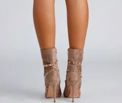 Windsor. Hey Stud Caged Stiletto Booties -Formal Dresses Online Shop 07403 1491 4