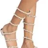 Windsor. Luxe Pearl Chrome Sandals -Formal Dresses Online Shop 07404 0011 1