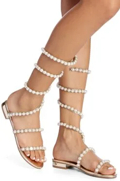 Windsor. Luxe Pearl Chrome Sandals
