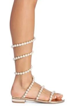 Windsor. Luxe Pearl Chrome Sandals -Formal Dresses Online Shop 07404 0011 4