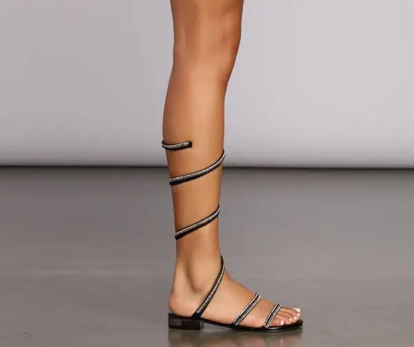 Windsor. Glitz In Rhinestones Chrome Sandals 14 Windsor. Glitz In Rhinestones Chrome Sandals - Image 12