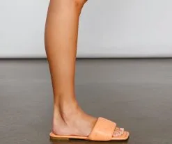 Windsor. Glamour Chic Faux Leather Quilted Slides -Formal Dresses Online Shop 07404 0774 2