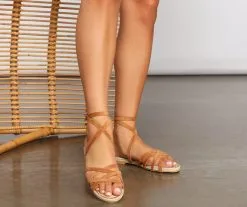 Windsor. Wrapped In Style Faux Leather Strappy Sandals