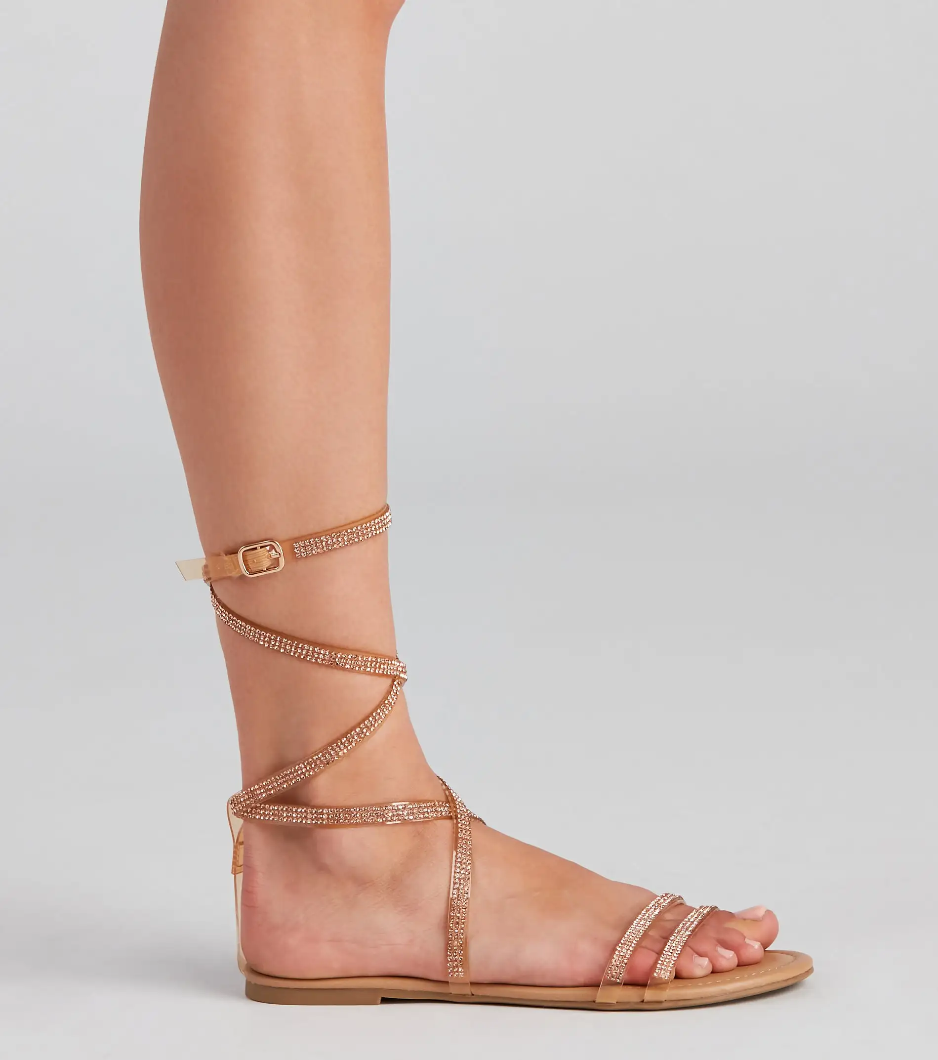 Windsor. Glam Radar Lace-Up Flat Sandals 4 Windsor. Glam Radar Lace-Up Flat Sandals - Image 2