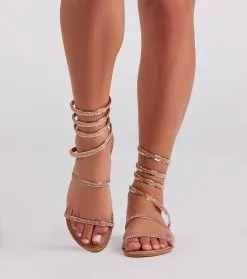 Windsor. Level Up Rhinestone Spiral Sandals