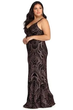 Windsor. Plus Roseanna Formal Glitter Dress -Formal Dresses Online Shop 15002 0089 3