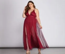 Windsor. Plus Elisabeth Pleated Tulle Formal Dress 22 Windsor. Plus Elisabeth Pleated Tulle Formal Dress -Formal Dresses Online Shop 15002 0103 1 1
