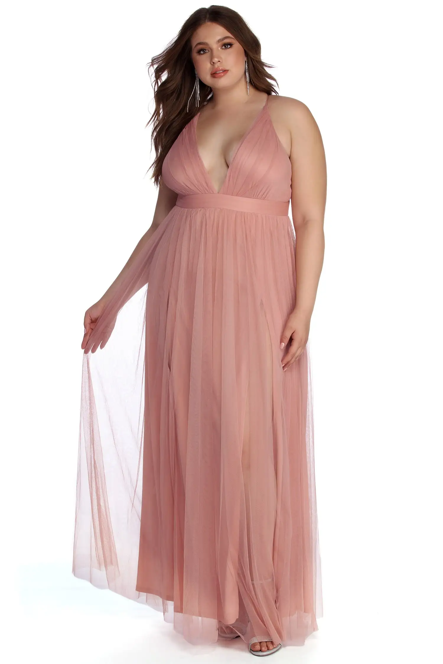 Windsor. Plus Elisabeth Pleated Tulle Formal Dress 4 Windsor. Plus Elisabeth Pleated Tulle Formal Dress - Image 2