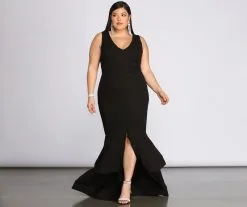 Windsor. Plus Sandra Glitter Ruffle Dress -Formal Dresses Online Shop 15002 0125 3 4f59893e a946 407f be10 baa811d38e9e