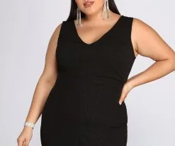 Windsor. Plus Sandra Glitter Ruffle Dress -Formal Dresses Online Shop 15002 0125 4